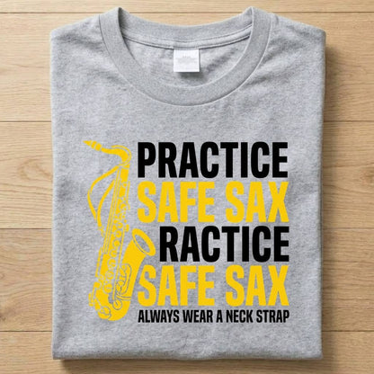 Safe Sax - Funny T-Shirt Unisex