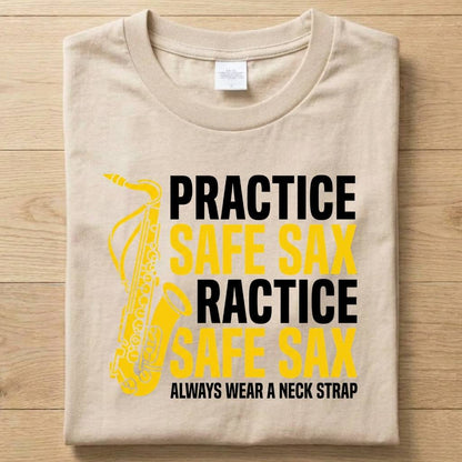 Safe Sax - Funny T-Shirt Unisex
