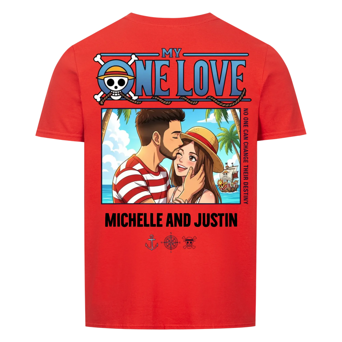 My One Love Upload - Customizable Gift for Couple's Backprint