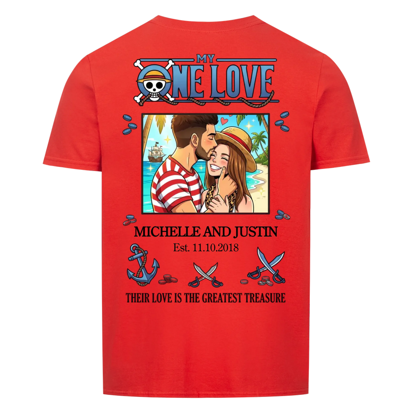 My One Love Upload 2 - Customizable Gift for Couple's Backprint