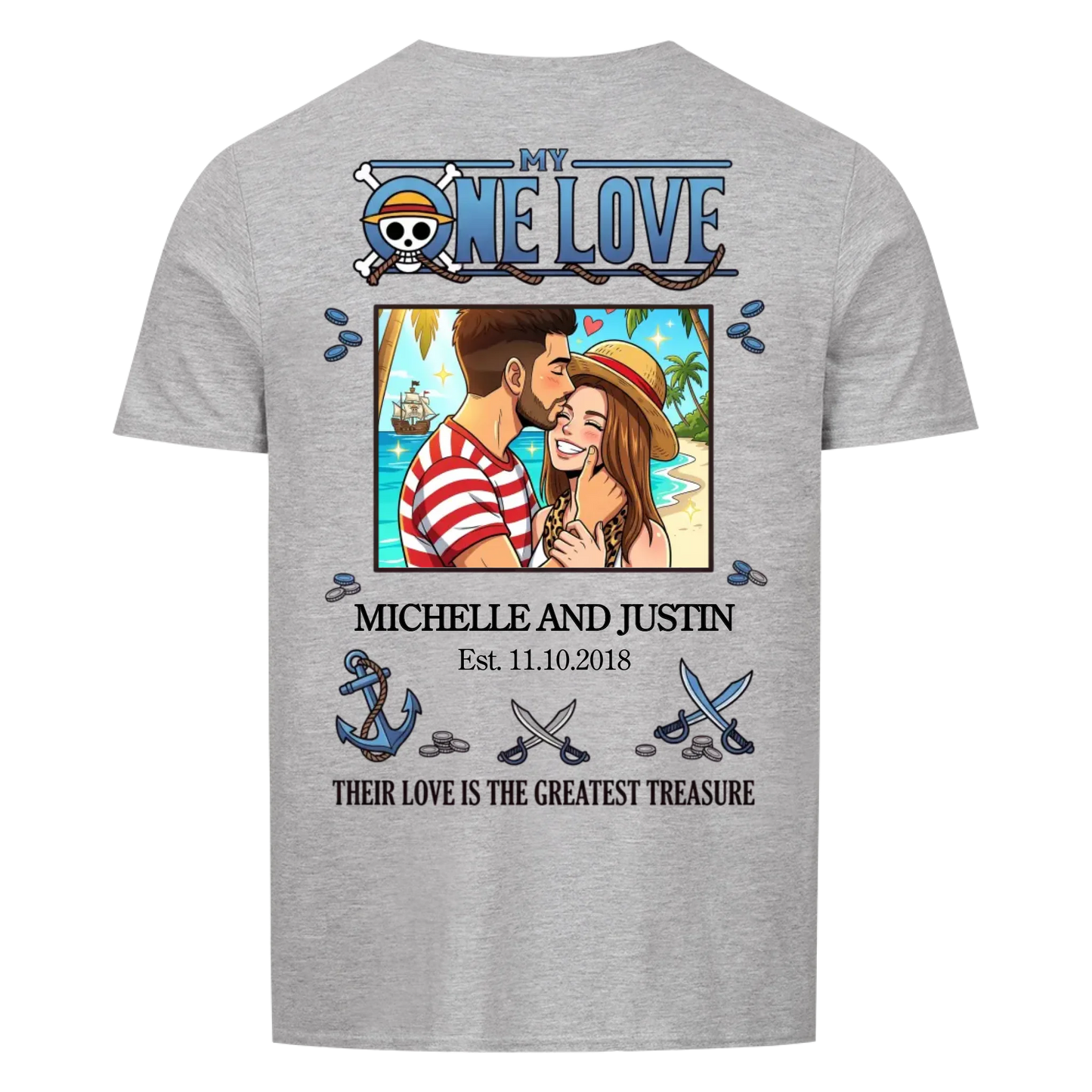 My One Love Upload 2 - Customizable Gift for Couple's Backprint